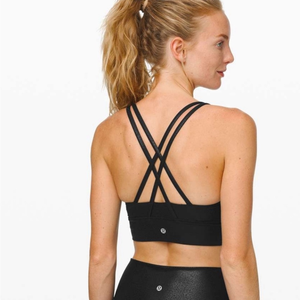 NWT Lululemon Energy Longline foil sports bra size 10